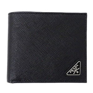 Prada Men's Bifold Wallet with Card Case and Bill Compartment, Saffiano Leath...
